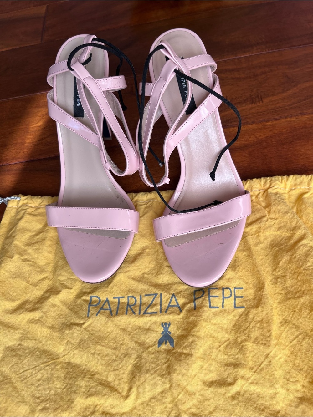 Patrizia Pepe Blush Pink Leather Strappy Heels